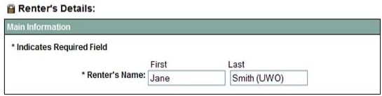 Renters Details